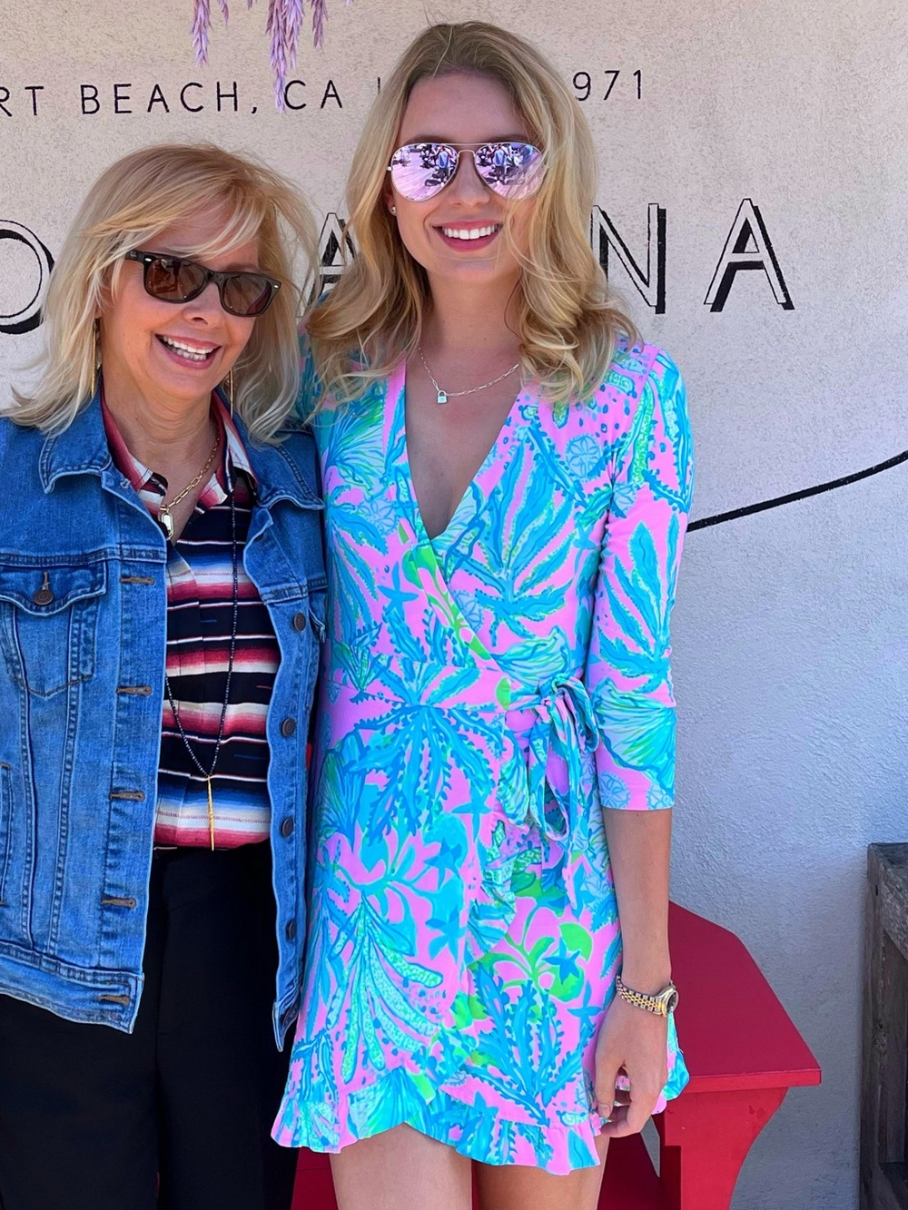 Lilly Pulitzer Size XXS Pink Under the Sea Print Wrap Dress